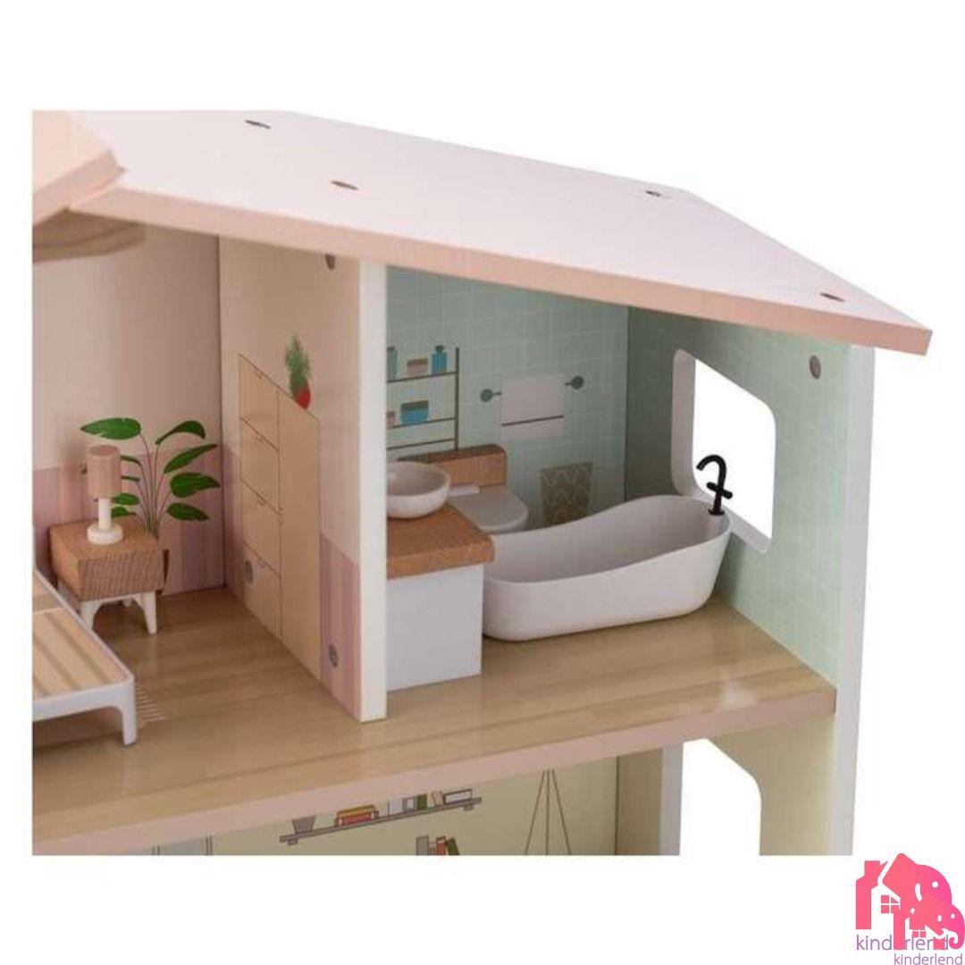 FREE 2 PLAY ДРВЕНА КУЌА ЗА КУКЛИ СО МЕБЕЛ ELLA - Image 4